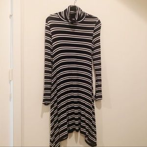 Anthropologie Maeve Navy and White Striped Dress